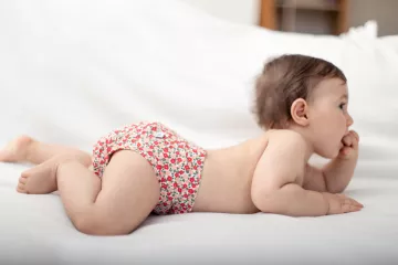 Bébé en couche lavable